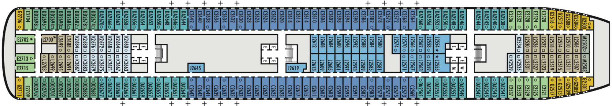 Deck 2 - Main Deck plan